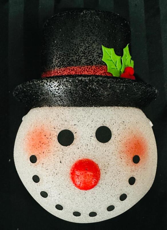 Decorative Melted Plastic/Popcorn Snowman Lampshade/Wall Decoration, Approx. 12&rdquo; x 9&rdquo;