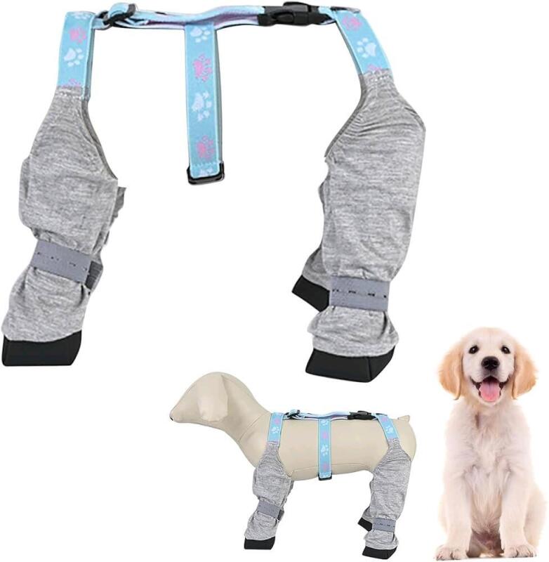 New Dog Size Med Dirty-Proof Dog Boot Leggings, Dog Suspender Boots, Winter Breathable Dog Boots with Adjustable Buckle Strap