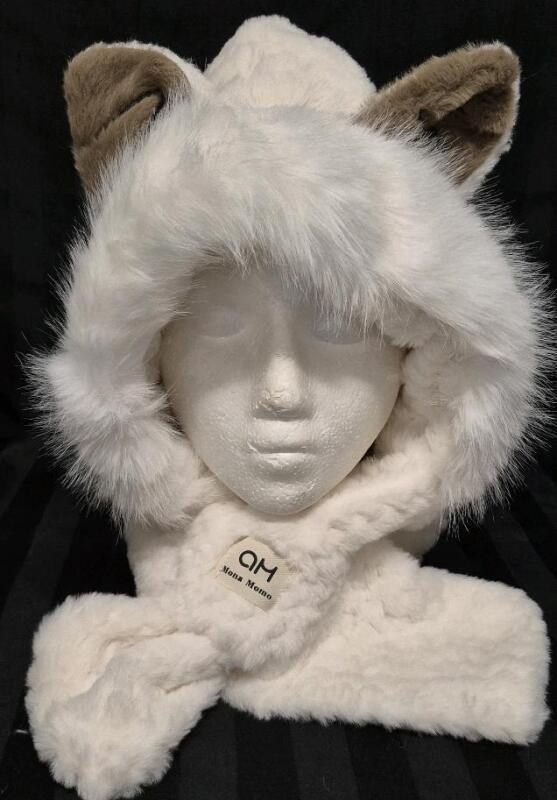 New Adorable Adult AM Mona Momo Hat Scarf