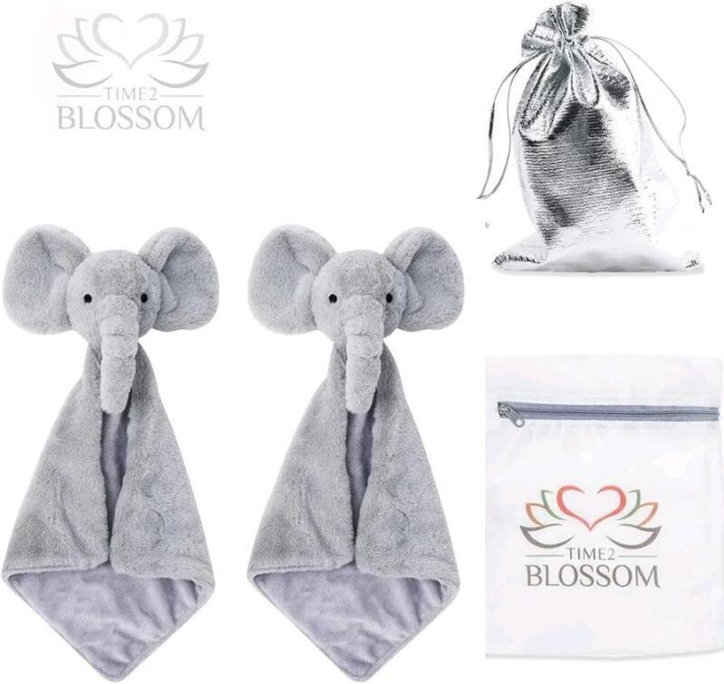 2 New Baby Elephant Lovey/Security Blanket for Babies/Toddlers