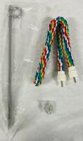 2 New Pet Products, Includes Naceture 16&rdquo; Pet Stake and 33&rdquo; Bird Perch/Bungee Rope