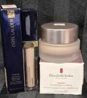 [See Desc] 2 Elizabeth Arden Makeup Products: Soft Touch Brightening Skincealer 6mL 1C & Lift and Firm Cream Makeup 30mL