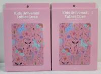 Two (2) New Kids Universal Tablet Cases , Fits Tablets Sizes 7" to 11"