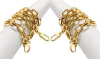 2 New 42" Long Box Chain Replacement Straps, Clips on Each End For Purses, Handbags & More