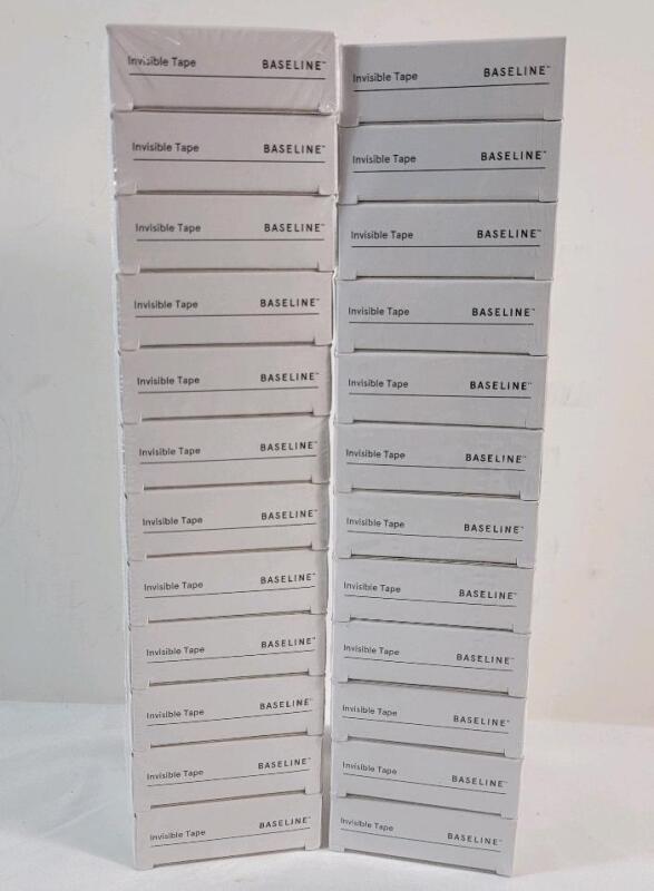 24 New Rolls of Baseline Invisible Tape . Measures .75"&times;1000" per roll (19mm&times;25.4m)