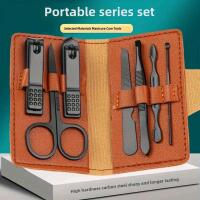 New 7pcs Stainless Steel Manicure and Pedicure Set, 2 Nail Clippers, Cuticle Scissors, File, Tweezers, Cuticle Pusher & Ear Scoop