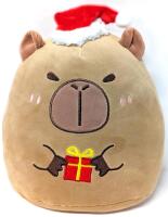 New Soft 9" Tall Pillow-Style Christmas Capybara Plush