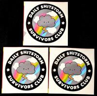 3 New Vinyl Car Decals: Daily Shitstorm Survivors Club, 3" Diameter