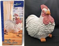 Vintage HomeTrends Ceramic Rooster Cookie Jar, Approx 10" Tall, Small Chip in Beak Tip