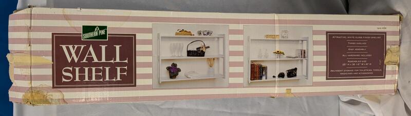 Vintage Southern Pine Wall Shelf. 25" by 36.5" by 8"