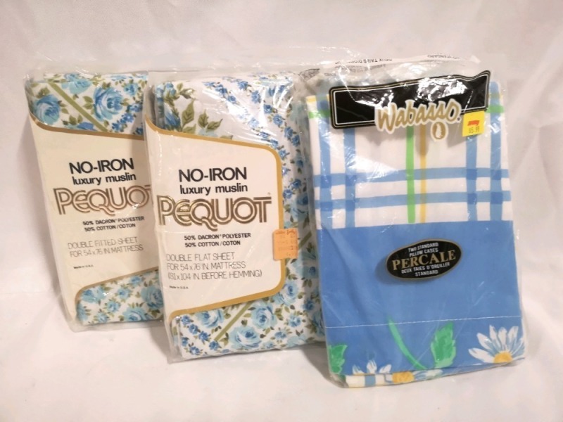 New Old Stock Double Sheet Set by Pequot