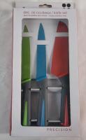 New - ThinkKitchen 3pc. Knife Set . Utility , Serrated Utility & Santoku .