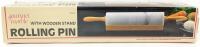New Vintage Gourmet Marble Rolling Pun With Wooden Stand