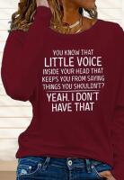 New Women&rsquo;s XXL Casual Long Sleeve T-Shirt Crew Neck, 100% Polyester Regular Length Machine Washable Stock photos added &lsquo;&rsquo; You Know That Little Voice Inside Your Head&hellip;&rsquo;&rsquo;