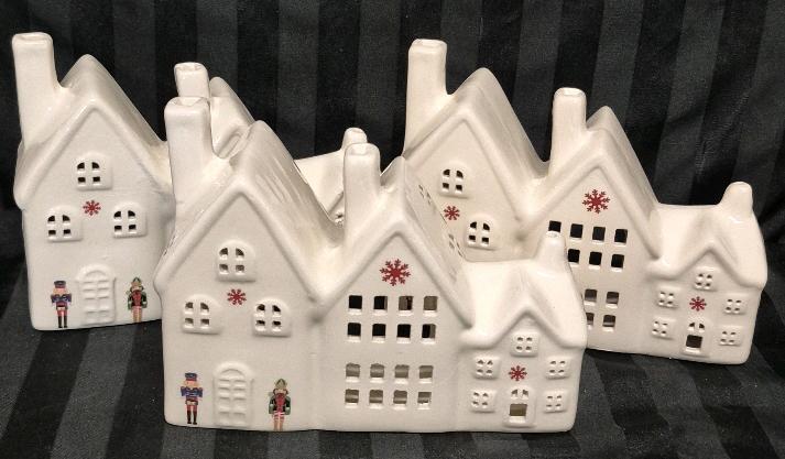 3 New Christmas Decor Ceramic - 8.5" L by 6.5" H