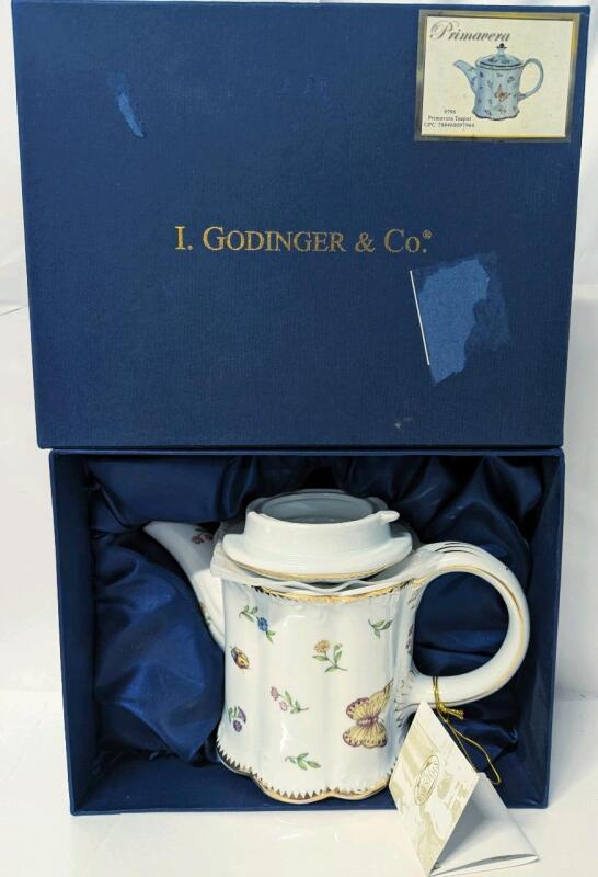 As-New Vintage L. Godinger & Co Primavera Teapot, Approx 6" Tall