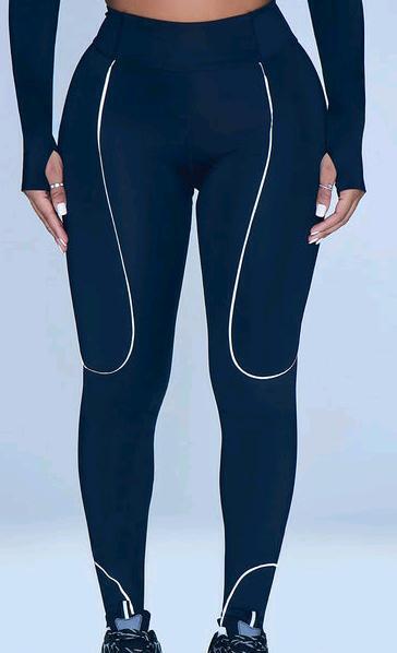 New - Women's Sz. Medium Nova Sport Resistance Reflective Elevate Active Legging - Black