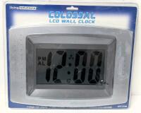 New COLOSSAL Easy To Read LCD Wall Clock, 11.75" &times; 8.25",
