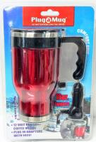 New Plug-A-Mug 16oz 12-Volt Stainless Steel Heated Coffee Mug