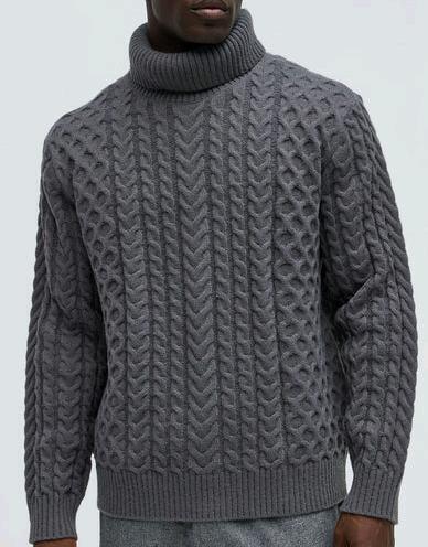 New - Men's Sz. Medium Nova Men Got Potential Turtleneck Sweater - Grey