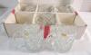 Vintage MCM Paul Sebastian Arcoroc Crystal Diamond Cut Glass 12oz. Mugs - Set of 6 w/Original Box .