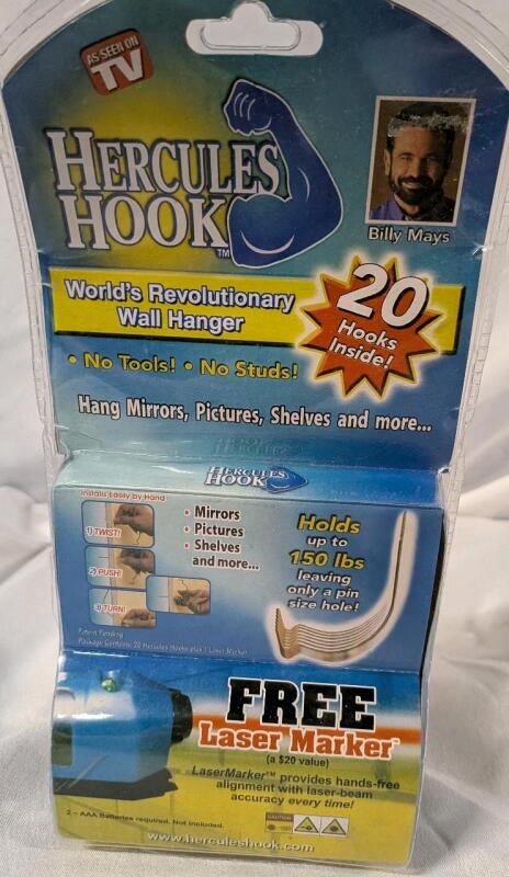 As New Hercules Hook. 20 total in packaging with Laser Marker
