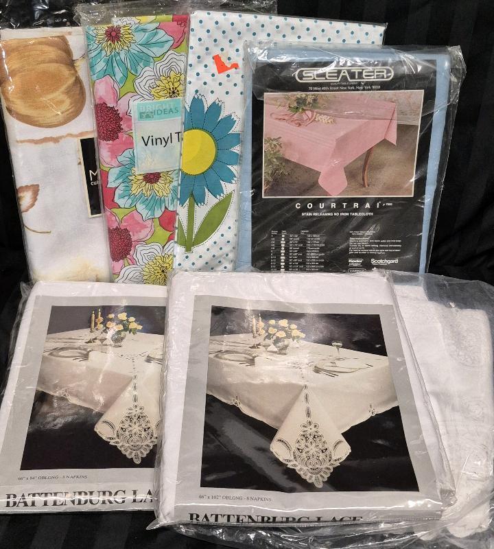 6 New Vintage & Modern Tablecloths