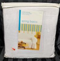 New Spring Basics 100% Cotton Loveseat Slipcover, Fits 60" - 72" Loveseats