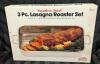New 3pc Lasagna / Roast Set With 15.7" Pan, Spatula & Wire Roast Rack - 2
