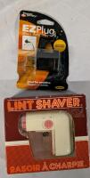 As New Electronics Lot. EZPlug Wall Adaptor and Lint Shaver.