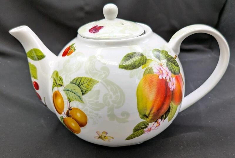 As New Easy Life Bone China Teapot with Metal Infuser.