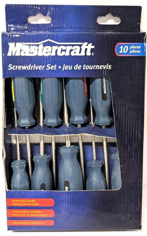 As-New Mastercraft 10pc Screwdriver Set, 57-3544-4
