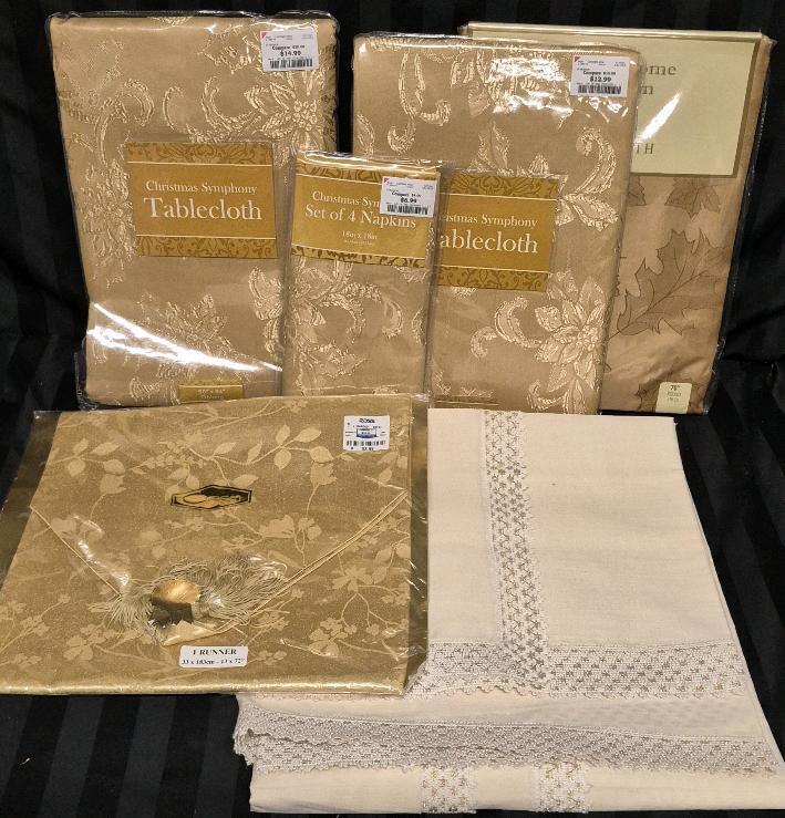 As New & Not New Tablecloths, Napkins, & Runner