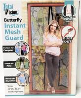 New Butterfly Instant Mesh Guatd, Magnetic Screen Door - 40" &times; 82.5"
