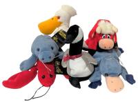 5 Vintage 1997 Beanie Boppers Bean Bag Plushes & 1998 TY Beanie Baby "Loosy" (No Tag), Up to 5.5" Tall