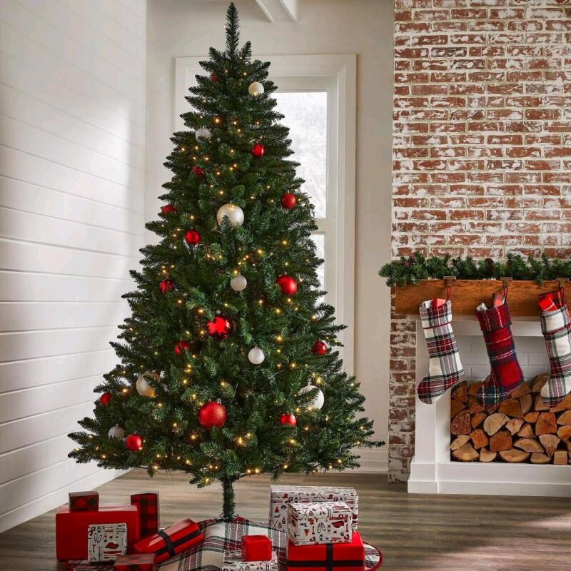 New NOMA Pre-Lit Dresden Christmas Tree with Tree Stand, 450 Colour-Changing LED Lights, 7-ft#151-8568-2 Retails for $249.99