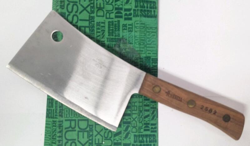 Vintage DEXTER RUSSELL Green River USA #2582 General Purpose Cleaver With Original Box (Box Damaged), 12.75" Total Length
