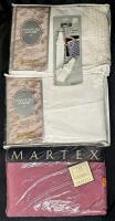 New Bedding: King Sixe Martex Fitted Sheet, Full Size & King Size Coventry Manor 100% Cotton Dust Ruffles, Set of Sheet Straps