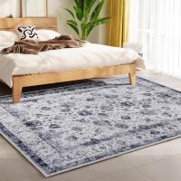 New Zentavio Area Rugs 8x10 Washable Non-Slip Kid & Pet Friendly Living Room Carpets Vintage Floral Foldable Thin Low Pile Rug for Bedroom Kitchen Dining... Color:Porcelain Blue