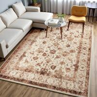 New Zentavio 9x12 Washable Area Rugs, Vintage Non-Slip Floral Living Room Rug, Indoor Foldable Floor Thin Low Pile Carpet for Farmhouse Bedroom Dining Room Brown