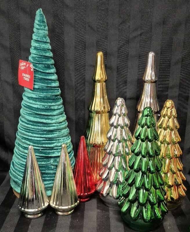 9 New Christmas Trees Home Decor - 6 to 17" Tall