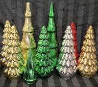 9 New Christmas Trees Home Decor - 6 to 13" Tall