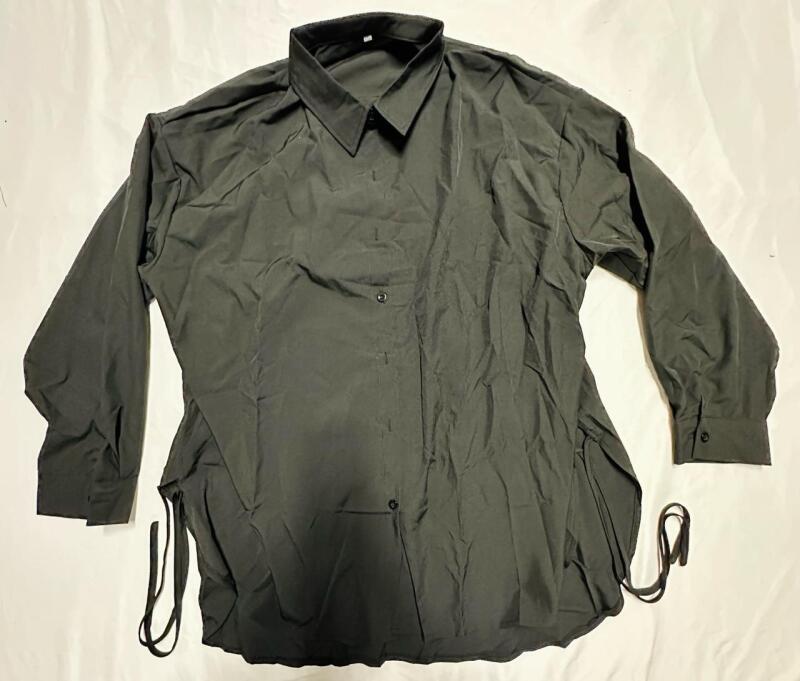 New Women&rsquo;s Size 2XL Black Dress Shirt with Bottom Drawstrings