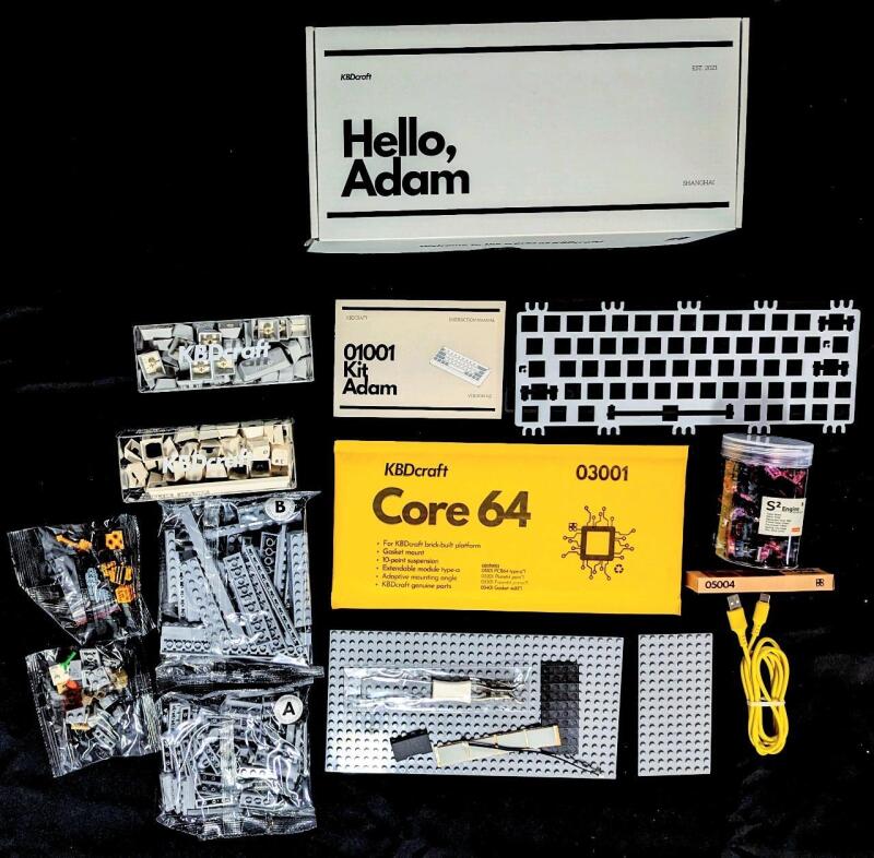 WOW! New KBDcraft ADAM 01001 100% Lego Compatible, Buildable 64-Key RGB Backlit Build-Your-Own Keyboard Kit, Retails Over $130!