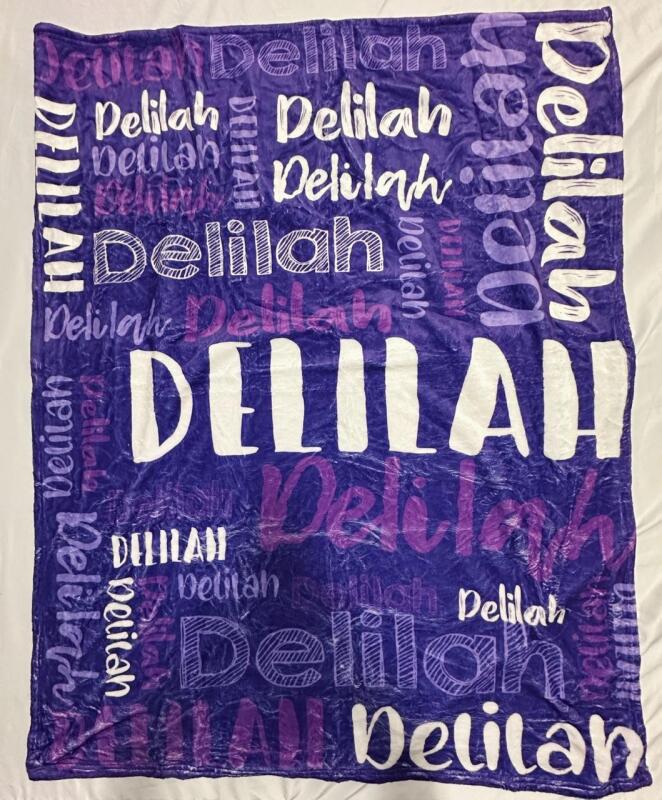 New Fleece Throw Blanket, &ldquo;Delilah&rdquo;, Approx. 49&rdquo; x 39&rdquo;