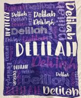 New Fleece Throw Blanket, &ldquo;Delilah&rdquo;, Approx. 49&rdquo; x 39&rdquo;