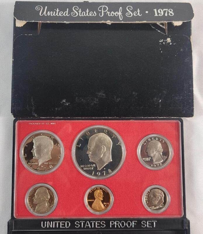 1978 USA Proof Coin Set in Case .