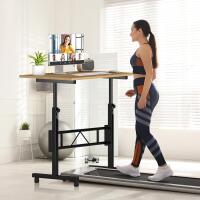 New Klvied Small Standing Desk Adjustable Height for Sitting and Standing, Portable Laptop Table for Walking Pad,Oak