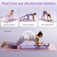 New Zojio Pilates Board - 2024 Pilates Reformer Set, Multi-Purpose Foldable Pilates Reformer Board for Home, 5in1 Pilates Sliding Board (Purple)