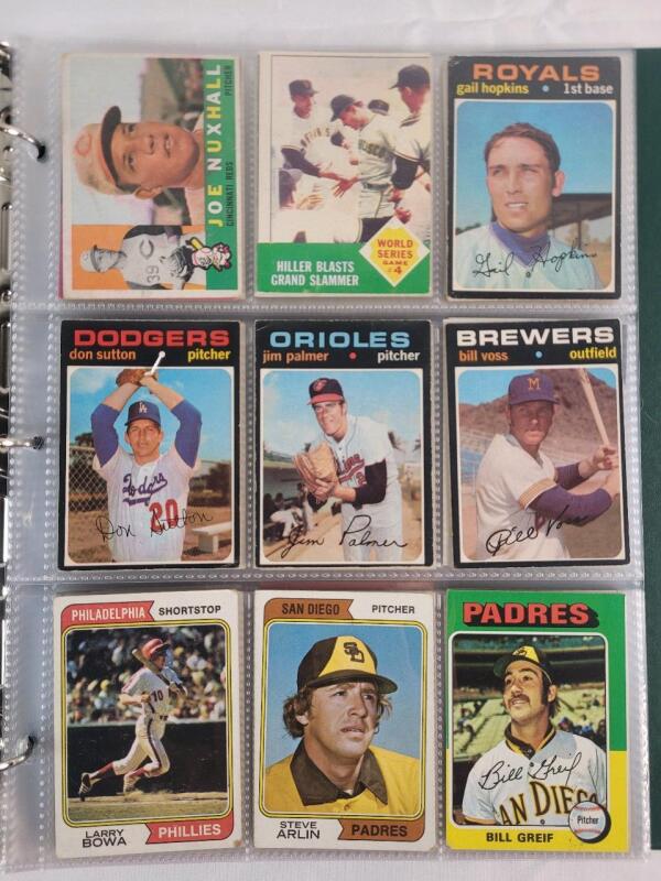 1960, 1963 & 1971 - 1991 Topps MLB Baseball Trading Card Singles , 108 Trading Cards